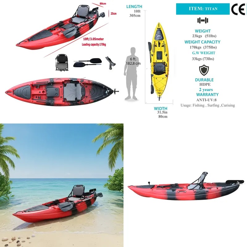 Caiaque de Pesca Individual de - Fishing Kayak Paddle avaliação e preço