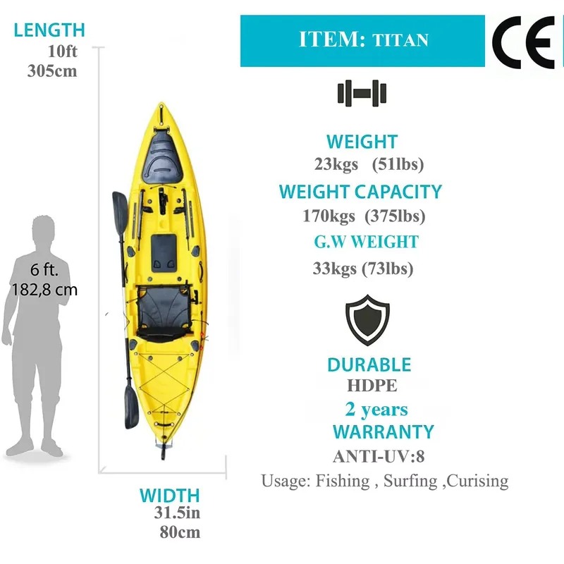 Caiaque de Pesca Individual de - Fishing Kayak Paddle avaliação e preço