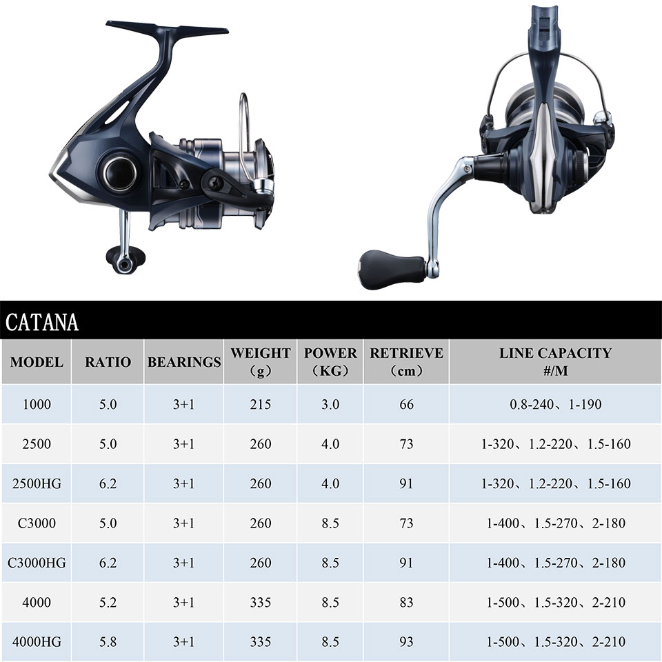 SHIMANO CATANA Spinning Carret - Shimano Reel Sienna avaliação e preço