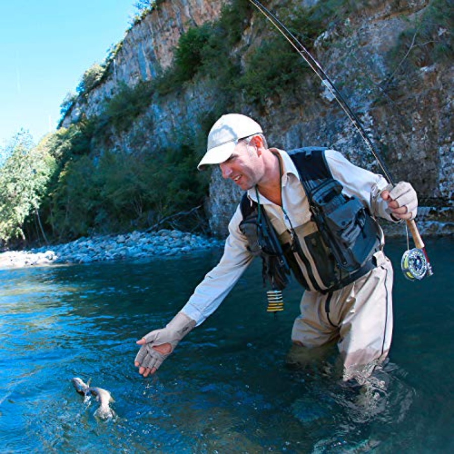 Luvas de Pesca Sem Dedos com P - Fishing Kayak Paddle avaliação e preço